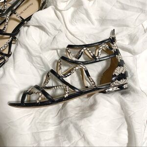 Alexandre Birman Melody python caged sandals